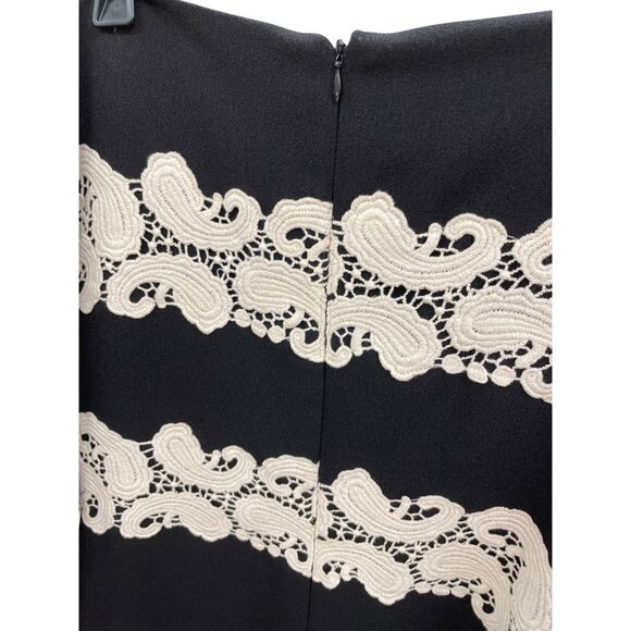 Maggy London womans black seath embroided dress size 4 SKU 8469 - Picture 11 of 16